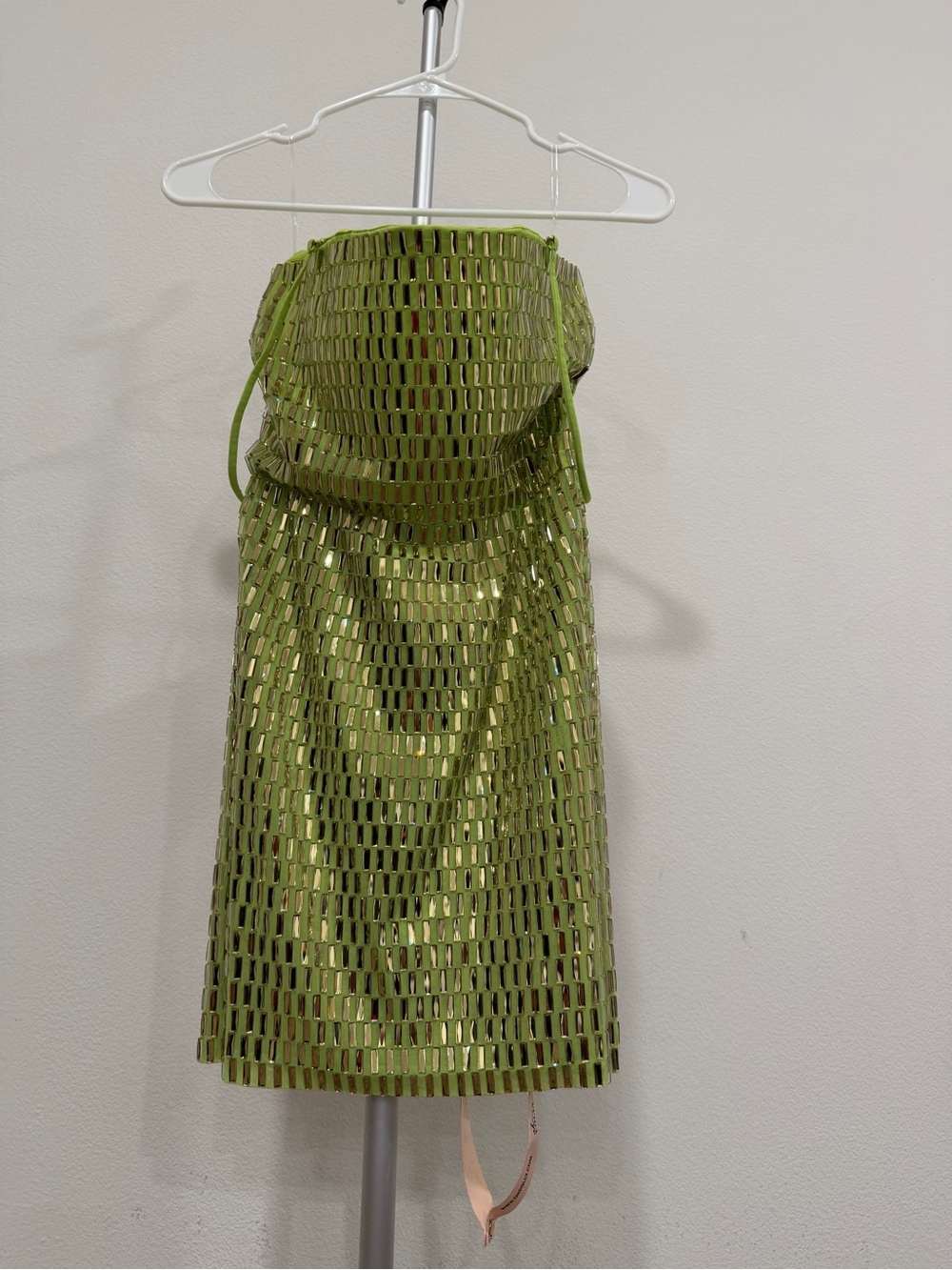 Oh Polly Strapless Lime Mini Dress - Picture 4 of 6